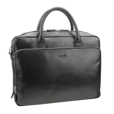 Деловая сумка Dr. Koffer из натуральной кожи черная B402885-91-04