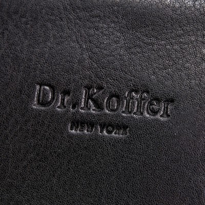 Деловая сумка Dr.Koffer из натуральной кожи черная