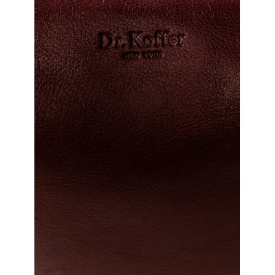 Сумка через плечо Dr.Koffer из натуральной кожи бордовая