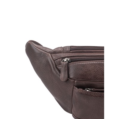 Сумка на пояс Dr. Koffer из натуральной кожи коричневая Сумка на пояс Dr. Koffer из натуральной кожи коричневая